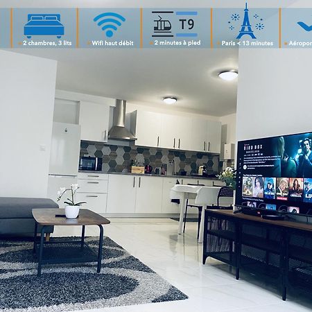 Appartement Parisien Neuf, Moderne Avec Une Grande Salon, 2 Chambres, 4 Lits, Parking Gratuit, 15Min De Paris Et 13 Min Aeroport Orly Vitry-sur-Seine Luaran gambar